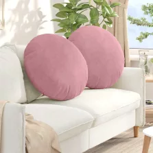   vidaXL Ülőpárnák 2 pcs Rózsaszín Ø 80 x 29 cm Bársony