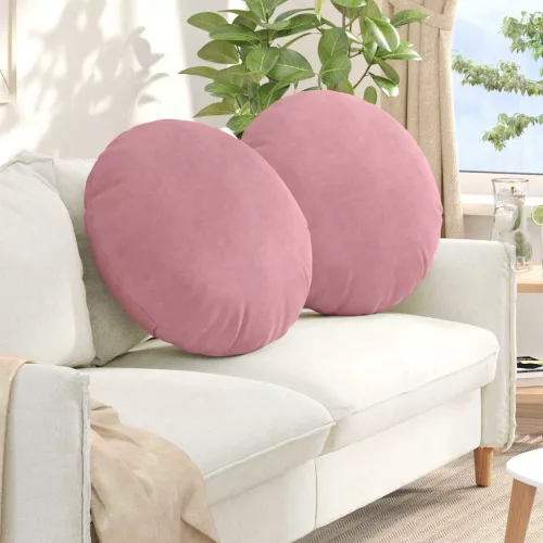 vidaXL Ülőpárnák 2 pcs Rózsaszín Ø 80 x 29 cm Bársony