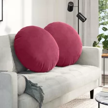 vidaXL Ülőpárnák 2 pcs Bordó Ø 80 x 29 cm Bársony