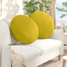 vidaXL Ülőpárnák 2 pcs Sárga Ø 80 x 29 cm Bársony
