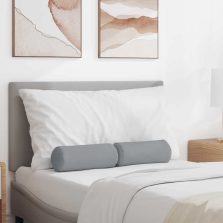   vidaXL Hengerpárnák 2 pcs Világosszürke Ø 15 x 40 cm szövet