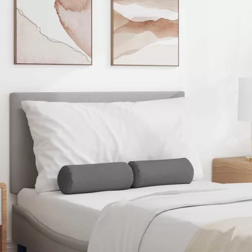 vidaXL Hengerpárnák 2 pcs Sötétszürke Ø 15 x 40 cm szövet