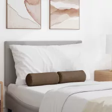 vidaXL Hengerpárnák 2 pcs Barna Ø 15 x 40 cm szövet