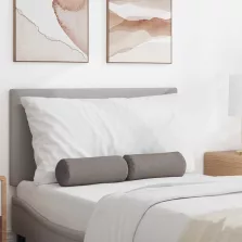   vidaXL Hengerpárnák 2 pcs Tópszínű Ø 15 x 40 cm szövet