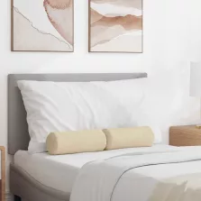 vidaXL Hengerpárnák 2 pcs Krém Ø 15 x 40 cm szövet