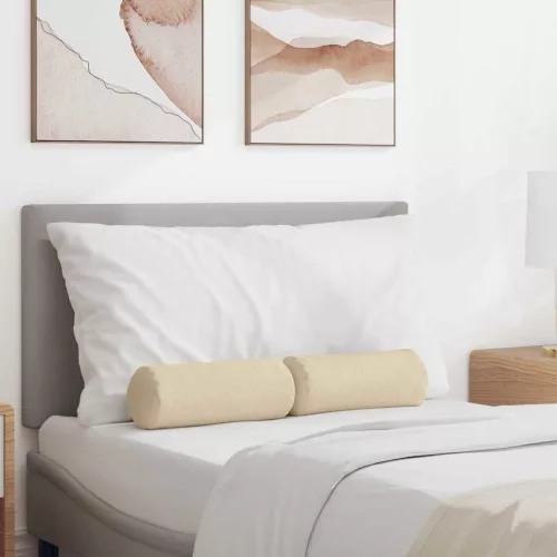 vidaXL Hengerpárnák 2 pcs Krém Ø 15 x 40 cm szövet