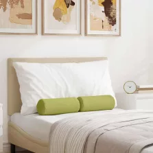   vidaXL Hengerpárnák 2 pcs Világos zöld Ø 15 x 40 cm szövet