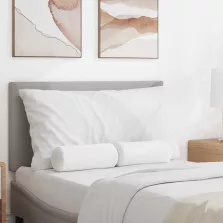 vidaXL Hengerpárnák 2 pcs Fehér Ø 15 x 40 cm szövet