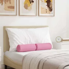   vidaXL Hengerpárnák 2 pcs Rózsaszín Ø 15 x 40 cm szövet