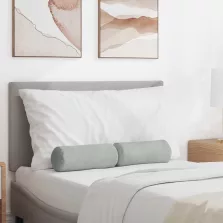   vidaXL Hengerpárnák 2 pcs Világosszürke Ø 15 x 40 cm Bársonyos szövet