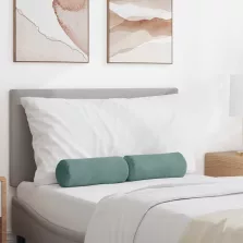   vidaXL Hengerpárnák 2 pcs Tengeri Zöld Ø 15 x 40 cm Bársonyos szövet