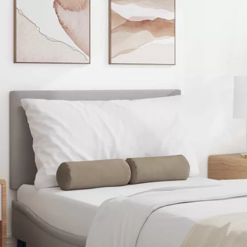vidaXL Hengerpárnák 2 pcs Tópszínű Ø 15 x 40 cm Mikroszálas Szövet