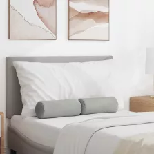 vidaXL Hengerpárnák 2 pcs Világosszürke Ø 15 x 40 cm