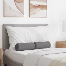   vidaXL Hengerpárnák 2 pcs Sötétszürke Ø 15 x 40 cm Mikroszálas Szövet