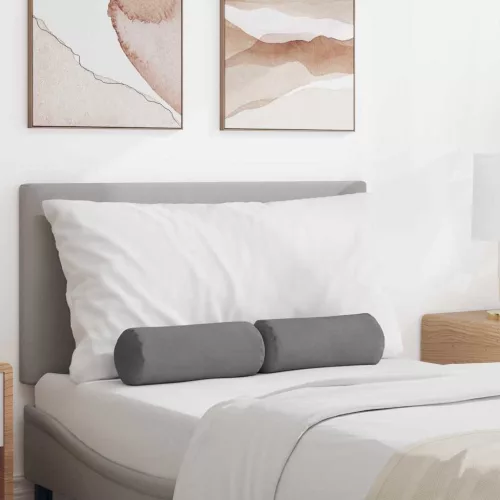 vidaXL Hengerpárnák 2 pcs Sötétszürke Ø 15 x 40 cm Mikroszálas Szövet