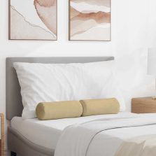   vidaXL Hengerpárnák 2 pcs Szürke zöld Ø 15 x 40 cm Bársonyos szövet