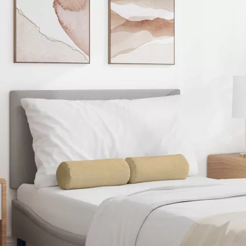 vidaXL Hengerpárnák 2 pcs Szürke zöld Ø 15 x 40 cm Bársonyos szövet