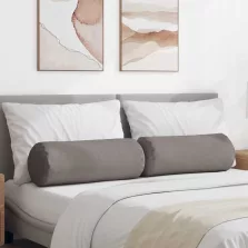   vidaXL Hengerpárnák 2 pcs Tópszínű Ø 25 x 70 cm szövet