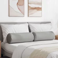   vidaXL Hengerpárnák 2 pcs Felhőszürke Ø 25 x 70 cm szövet