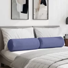 vidaXL Hengerpárnák 2 pcs Farmerkék Ø 25 x 70 cm szövet