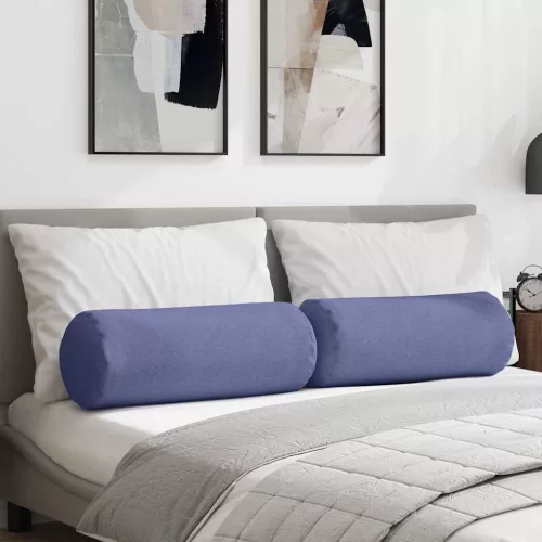 vidaXL Hengerpárnák 2 pcs Farmerkék Ø 25 x 70 cm szövet
