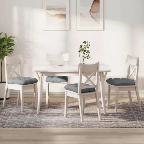 vidaXL Ülőpárnák 4 pcs Világosszürke 40 x 40 x 12 cm szövet