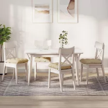 vidaXL Ülőpárnák 4 pcs Krém 40 x 40 x 12 cm szövet