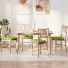   vidaXL Ülőpárnák 4 pcs Világos zöld 40 x 40 x 12 cm szövet