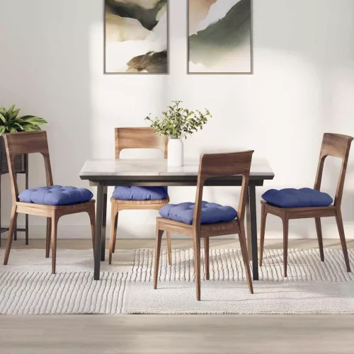 vidaXL Ülőpárnák 4 pcs Farmerkék 40 x 40 x 12 cm szövet