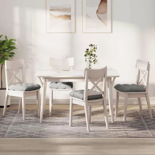 vidaXL Ülőpárnák 4 pcs Világosszürke 40 x 40 cm Mikroszálas Szövet