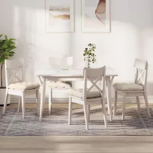   vidaXL Ülőpárnák 4 pcs Krém 40 x 40 cm Bársonyos szövet