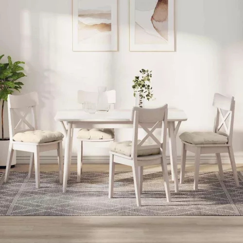 vidaXL Ülőpárnák 4 pcs Krém 40 x 40 cm Bársonyos szövet