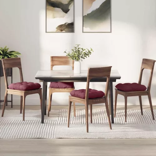 vidaXL Ülőpárnák 4 pcs Bordó 45 x 45 x 12 cm szövet