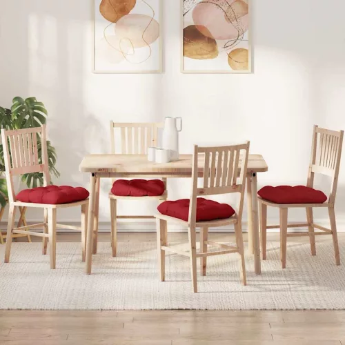 vidaXL Ülőpárnák 4 pcs Piros 45 x 45 x 12 cm szövet