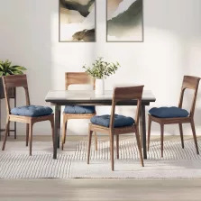   vidaXL Ülőpárnák 4 pcs Kék 45 x 45 cm Bársonyos szövet