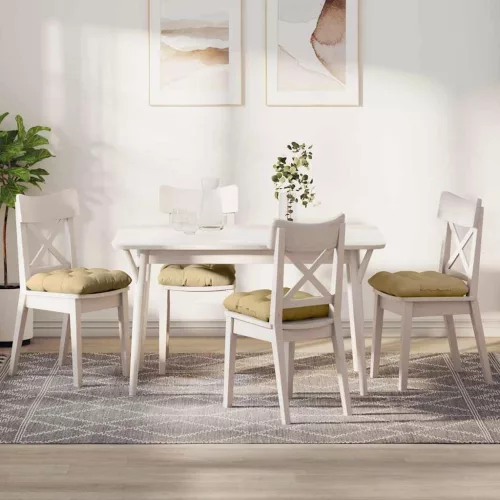 vidaXL Ülőpárnák 4 pcs Szürke zöld 45 x 45 cm Bársonyos szövet