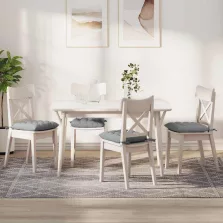   vidaXL Ülőpárnák 4 pcs Világosszürke 40 x 40 x 6 cm szövet