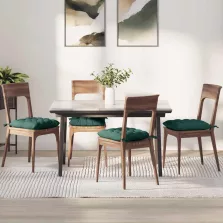   vidaXL Ülőpárnák 4 pcs Sötétzöld 40 x 40 x 6 cm szövet