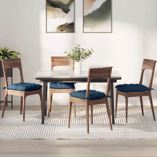 vidaXL Ülőpárnák 4 pcs Kék 40 x 40 x 6 cm szövet