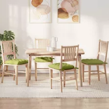   vidaXL Ülőpárnák 4 pcs Világos zöld 40 x 40 x 6 cm szövet