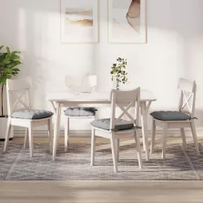   vidaXL Ülőpárnák 4 pcs Felhőszürke 40 x 40 x 6 cm szövet