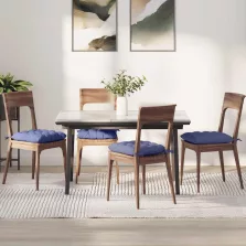 vidaXL Ülőpárnák 4 pcs Farmerkék 40 x 40 x 6 cm szövet