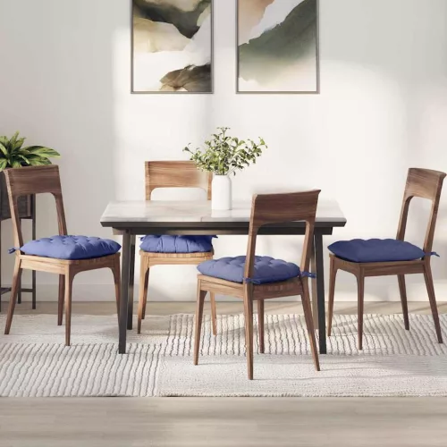 vidaXL Ülőpárnák 4 pcs Farmerkék 40 x 40 x 6 cm szövet
