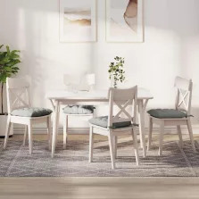   vidaXL Ülőpárnák 4 pcs Világosszürke 40 x 40 x 6 cm Mikroszálas