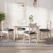   vidaXL Ülőpárnák 4 pcs Világosszürke 40 x 40 x 6 cm Bársonyos szövet