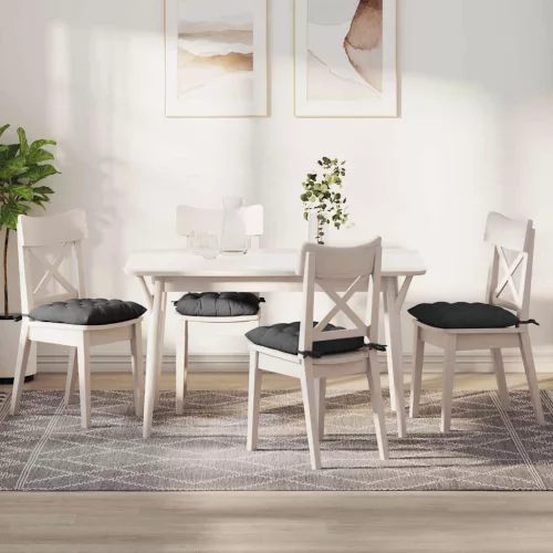 vidaXL Ülőpárnák 4 pcs Sötétszürke 40 x 40 x 6 cm Bársonyos szövet