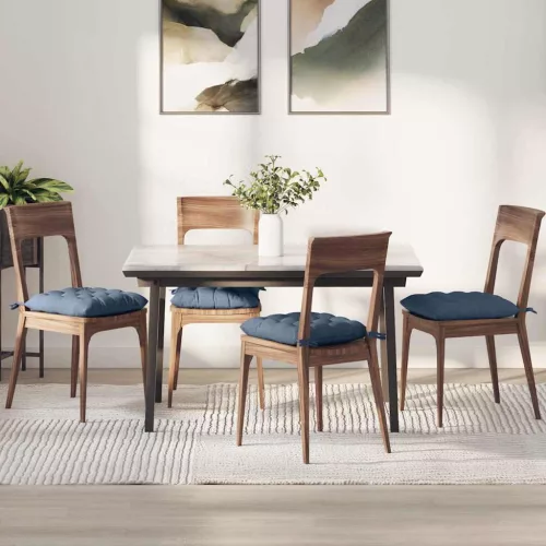 vidaXL Ülőpárnák 4 pcs Kék 40 x 40 x 6 cm Bársonyos szövet