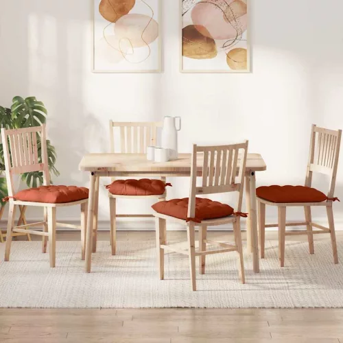 vidaXL Ülőpárnák 4 pcs Piros Narancs 40 x 40 x 6 cm Bársonyos szövet