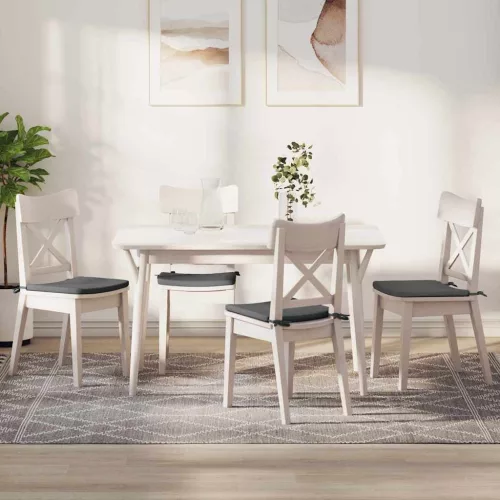 vidaXL Ülőpárnák 4 pcs Sötétszürke 40 x 40 x 3 cm szövet