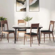vidaXL Ülőpárnák 4 pcs Fekete 40 x 40 x 3 cm szövet